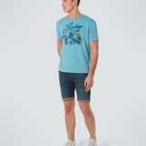 NO EXCESS TEE - PRINT GARMENT DYED / 128 LIGHT AQUA