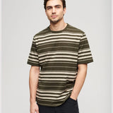 SUPERDRY TEE - RELAXED FIT STRIPE TSHIRT