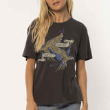 AMUSE T-SHIRT - AMUSE EAGLE BYFRIEND TEE / CHAR