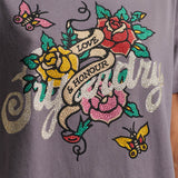 SUPERDRY TEE - TATTOO SCRIPT GRAPHIC T SHIRT / MOSS KHAKI