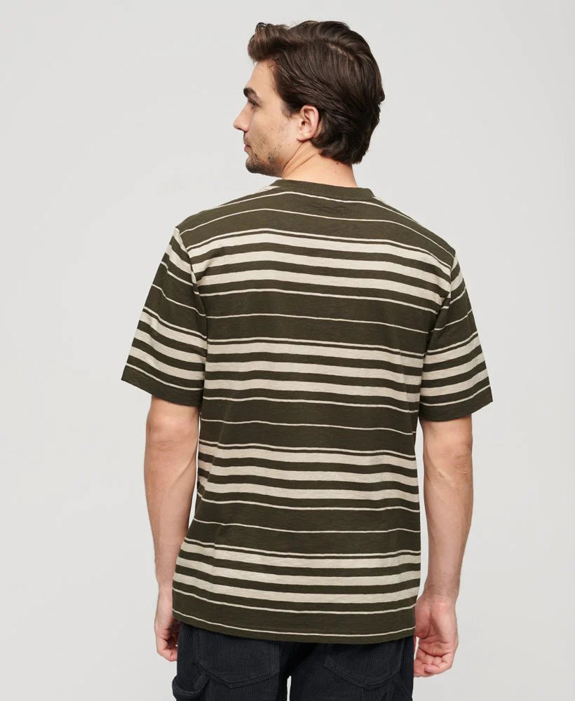 SUPERDRY TEE - RELAXED FIT STRIPE TSHIRT