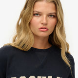 SUPERDRY - ATHLETIC ESSENTIAL GRAPHIC L/S TOP / ECLIPSE NAVY