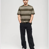 SUPERDRY TEE - RELAXED FIT STRIPE TSHIRT