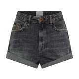 ONE TEASPOON DENIM SHORTS - HIGH WAIST BANDITS / CHARCOAL