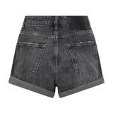 ONE TEASPOON DENIM SHORTS - HIGH WAIST BANDITS / CHARCOAL