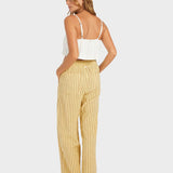 ROXY LINEN PANTS-MERCADO STRIPE/BUTTER