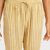 ROXY LINEN PANTS-MERCADO STRIPE/BUTTER