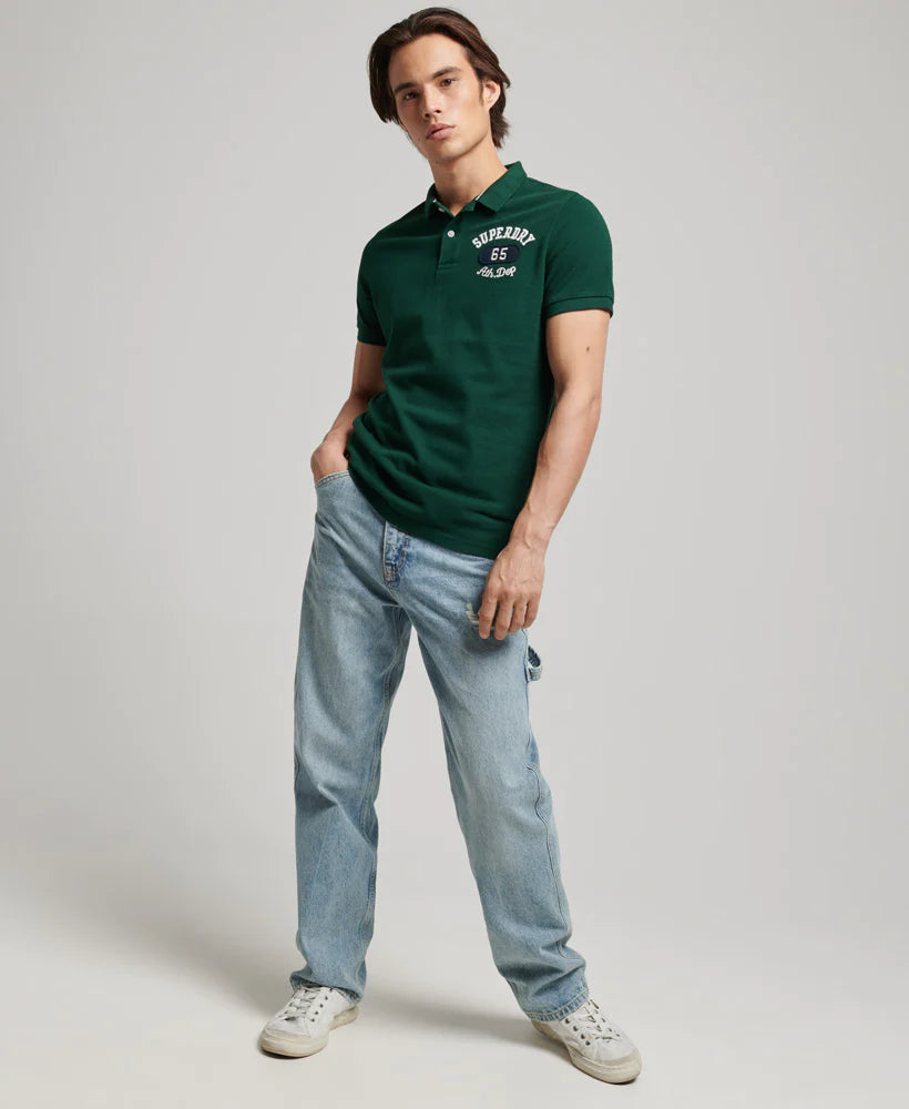 SUPERDRY POLO - VINTAGE SUPERSTATE POLO / EMERALD GREEN