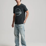 SUPERDRY TEE - VINTAGE MERCH STORE TEE / MID BLACK IN BLACK