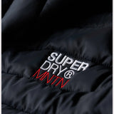 SUPERDRY JACKET - HOODED STORM HYBRID PADDED JACKET / ECLIPSE NAVY