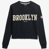 SUPERDRY - ATHLETIC ESSENTIAL GRAPHIC L/S TOP / ECLIPSE NAVY