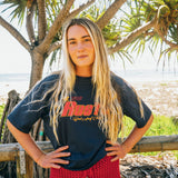 RUSTY T-SHIRT - GIRLS SURF OVERSIZE SHORT SLEEVE TEE