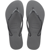 HAVAIANAS JANDALS - SLIM GLITTER / GRAPHITE
