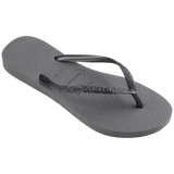 HAVAIANAS JANDALS - SLIM GLITTER / GRAPHITE