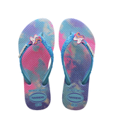 HAVAIANAS - KIDS SLIM GLITTER 2 / WHITE BLUE WATER