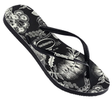 HAVAIANAS JANDALS - SLIM NATIVE BLACK WHITE