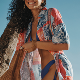 SEA LEVEL SHIRT - COCO ISLAND ALOHA SHIRT / BLUE