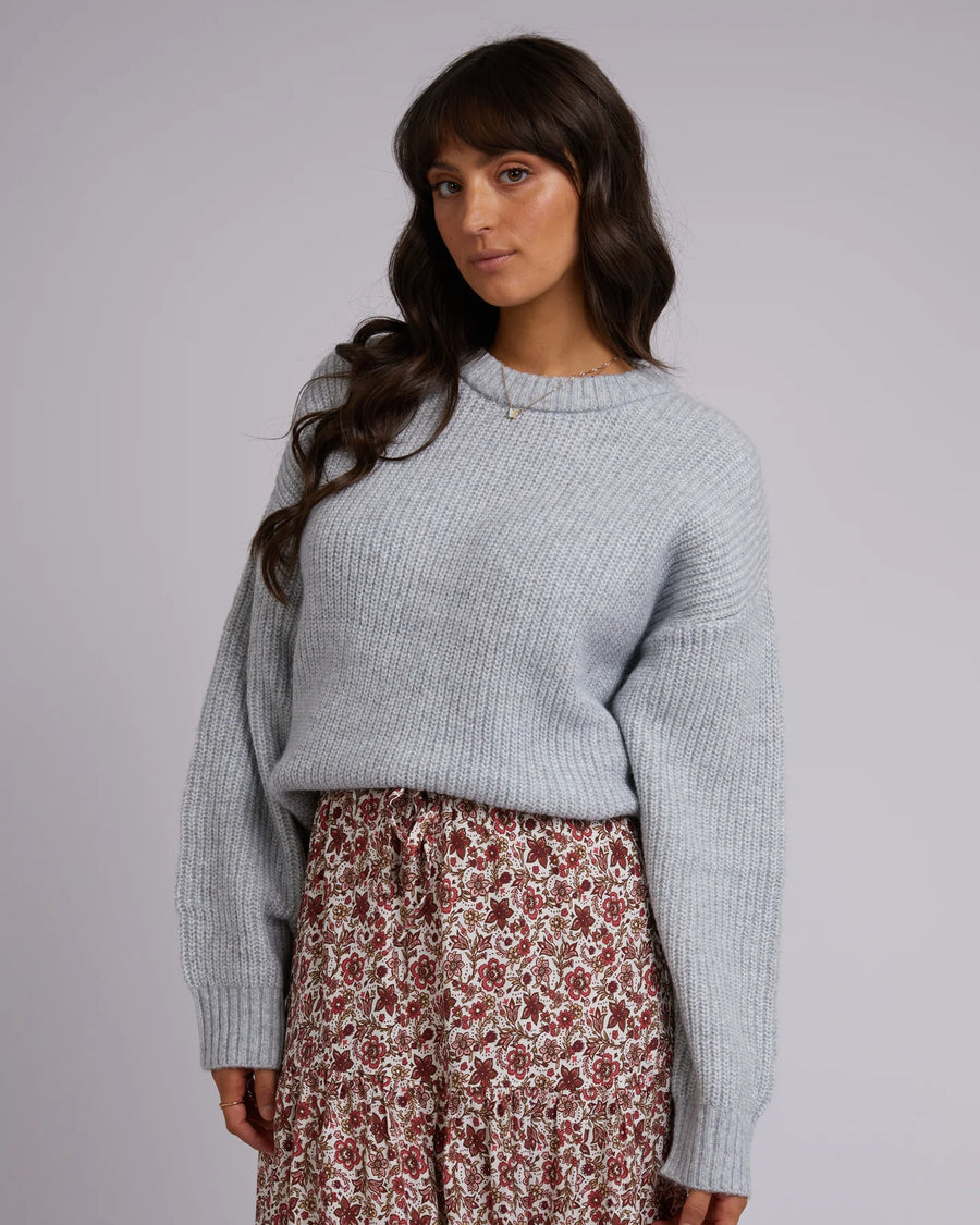 ALL ABOUT EVE KNIT - JOEY KNIT CREW / SNOW