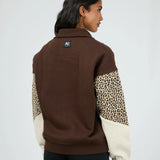 ALL ABOUT EVE 1/4 ZIP  - SAVANNAH / BROWN