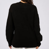 ALL ABOUT EVE TOP - SELENA KNIT TOP / BLACK