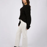 ALL ABOUT EVE TOP - SELENA KNIT TOP / BLACK