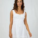 ALL ABOUT EVE - DUSTY MINI DRESS WHITE