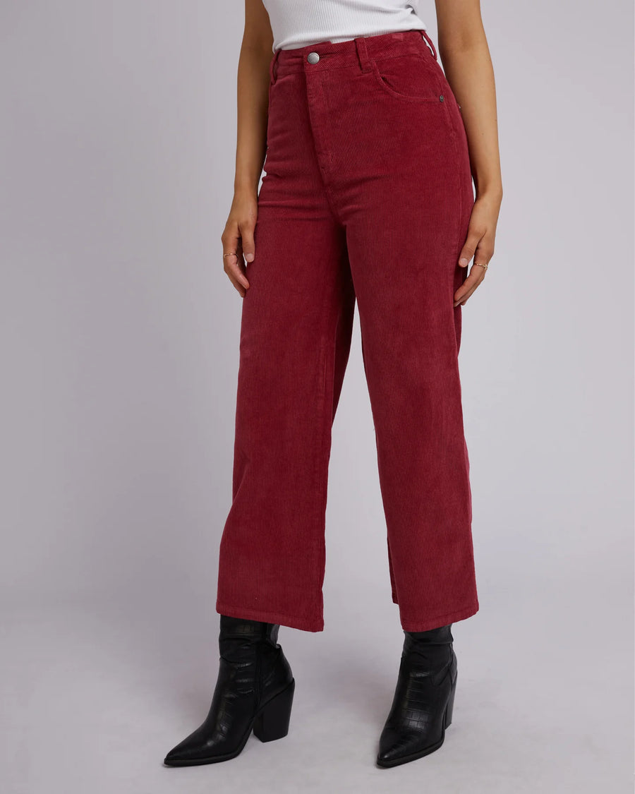 ALL ABOUT EVE PANTS - CAMILLA CORD PANTS / PORT
