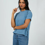 ALL ABOUT EVE TEE - AAE WASHED TEE / DENIM