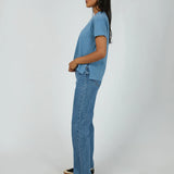 ALL ABOUT EVE TEE - AAE WASHED TEE / DENIM