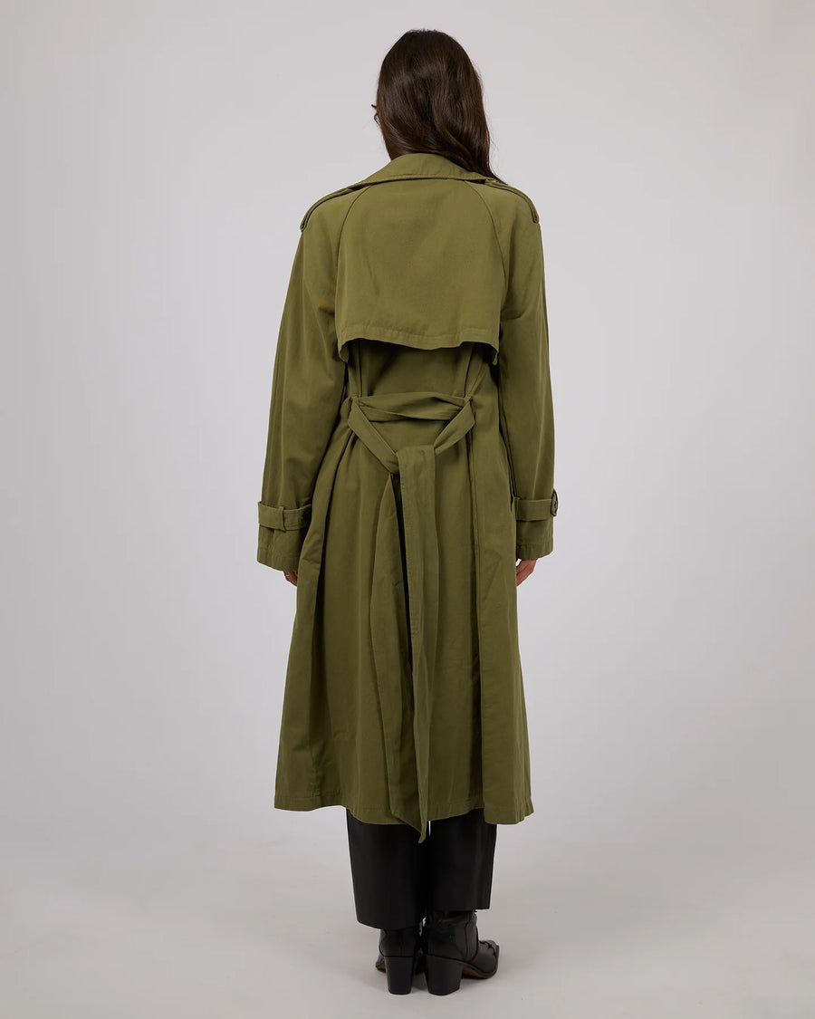ALL ABOUT EVE TRENCH COAT - EVE TRENCH COAT / KHAKI