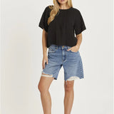 AMUSE TOP - PERFECT WOVEN BLACK