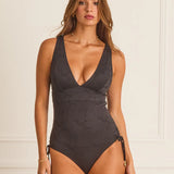 AQUA BLUE ONE PIECE - SPARROW JACQUELINE DD/E / BLACK