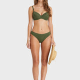 AQUA BLU BIKINI BOTTOM - OLIVE CHARLIZE CLASSIC PANT / GREEN