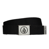 VOLCOM BELT - CIRCLE STONE WEB BELT-BLACK