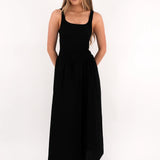 ALL ABOUT EVE DRESS - ESSENTIAL MAXI DRESS / BLACK