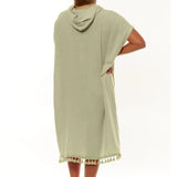 SISSTR HOODED TOWEL - SUNNY SIDE / PALMA GREEN