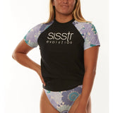 SISSTR RASH TOP - SUNNY HARDIN SS RASHGUARD / SEA SALT