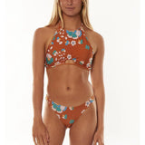 SISSTR BIKINI - SWELL HIDE AWAY HALTER TOP / ACORN