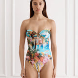 HEAVEN ONE PIECE -  MARLO BANDEAU ONE PIECE / MULTI COLOUR