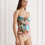 HEAVEN ONE PIECE -  MARLO BANDEAU ONE PIECE / MULTI COLOUR
