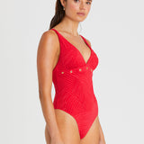 HEAVEN SWIM ONE PIECE - ROSE COCO / RED