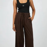 ALL ABOUT EVE - ESSENTIAL PANT - BROWN