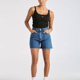 LEE DENIM SHORT - HIGH MOM BLUE STONE