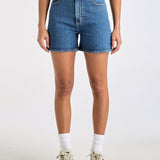 LEE DENIM SHORT - HIGH MOM BLUE STONE
