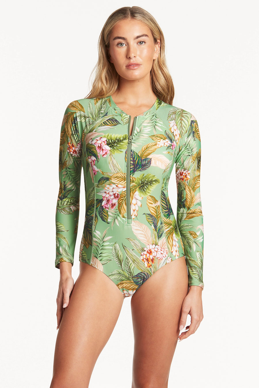 SEA LEVEL ONE PIECE - LOST PARADISE L/S MULTIFIT ONE PIECE / GREEN