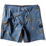 VISSLA BOARDSHORTS - SOREN WAVY WEST 17.5" BOARDSHORTS / TIDAL BLUE