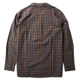 VISSLA L/S SHIRT - UNDEFINED LINES ECO L/S SHIRT / CHOCOLATE