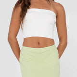 RUSTY TOP - AMELIA STRAPLESS KNIT TOP / WHITE