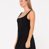 RUSTY DRESS - MEG SLIP DRESS / BLACK