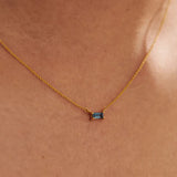 MIDSUMMER STAR NECKLASS - LUMAN BAGUETTE LONDON BLUE GOLD